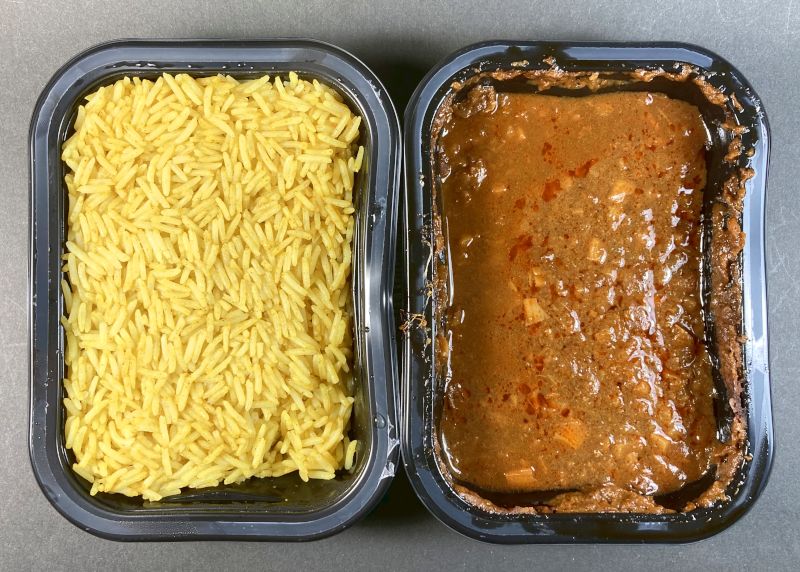 アジアのお弁当 キーマカレー×ビリヤニを温めた後