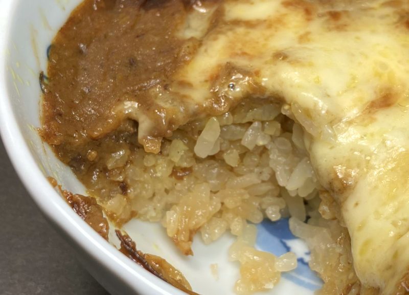 駅弁 有田焼カレーの断面図