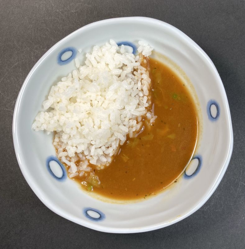 余ったスープでカレーライス