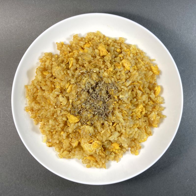 チャーハンカレー味出来上がり