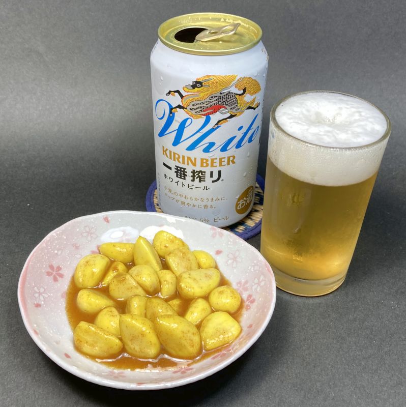 カレーにんにくとビール