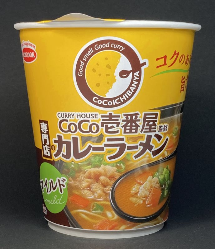 エースコック株式会社 CoCo壱番屋監修 専門店のカレーラーメン マイルドのパッケージ画像