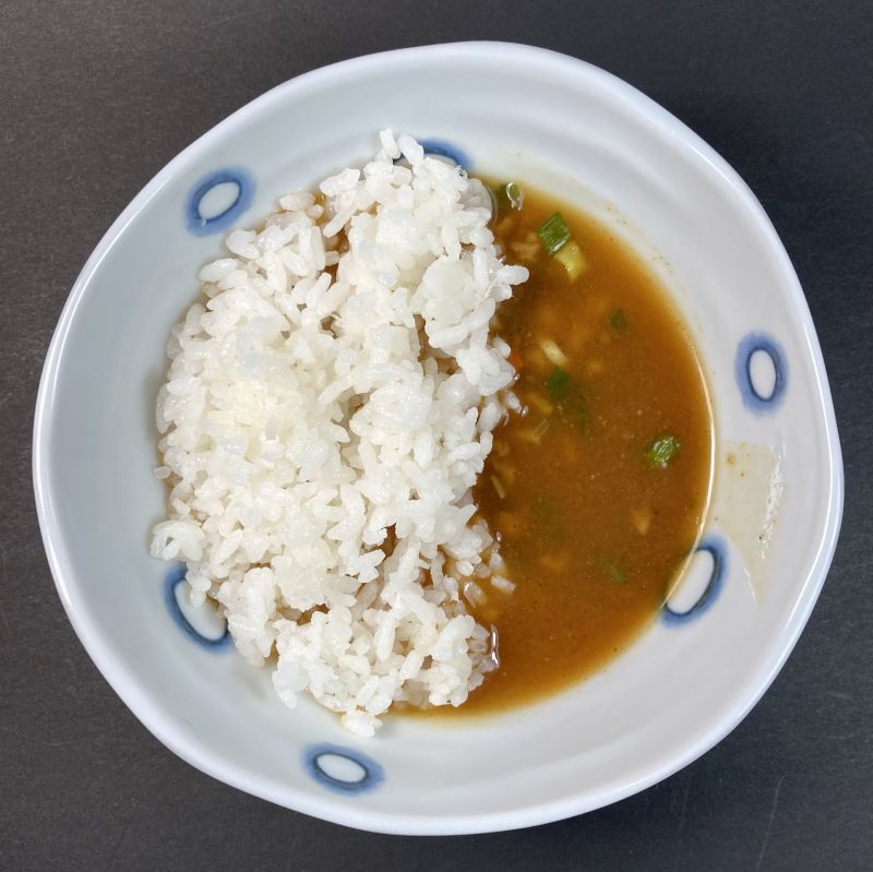 余ったスープでカレーライス