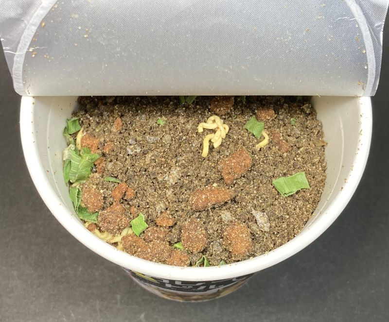 イオン株式会社 bestprice 黒カレーヌードルのカップの中身