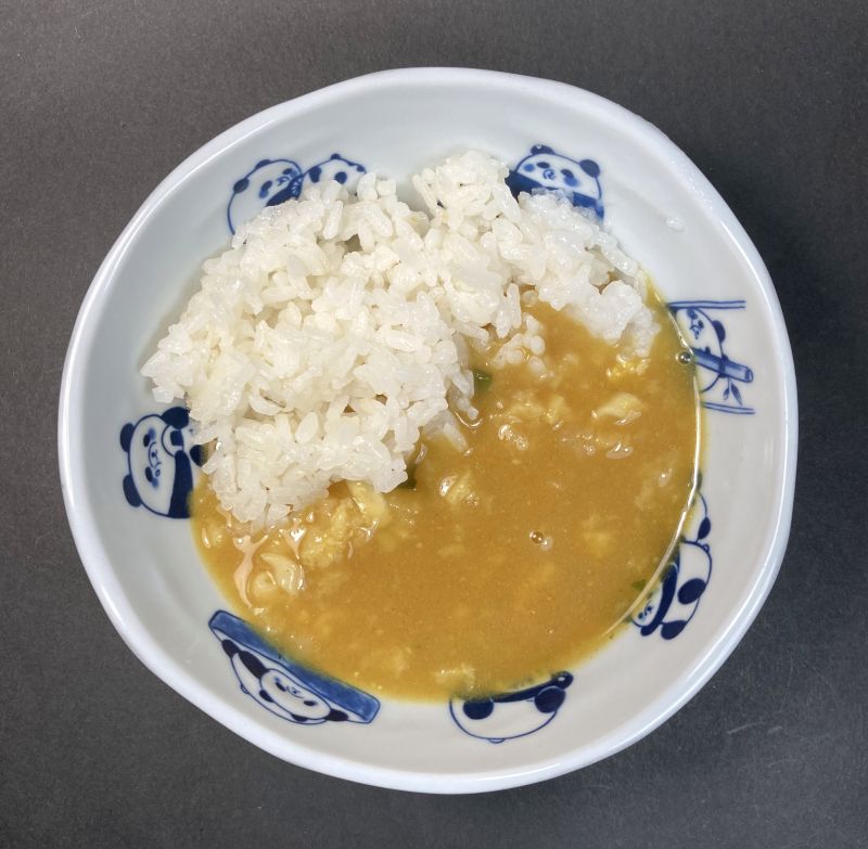 マルちゃん黄色い天ぷらカレーうどん残り汁でカレーライス