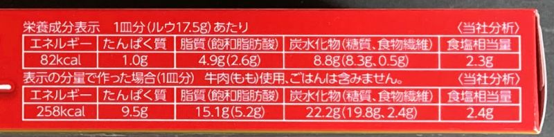 エスビー食品株式会社 おいしさギューッと とけ込むカレー 甘口の原材料名