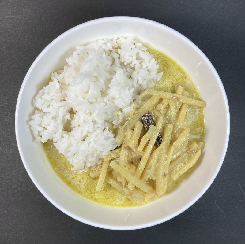 グリーンカレーをカレーライスにする