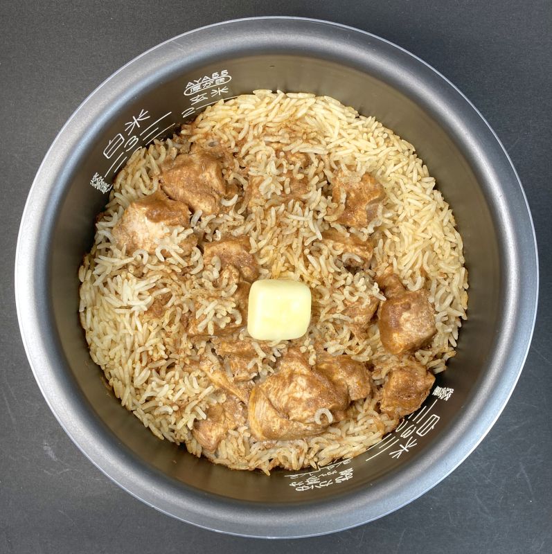 株式会社キャメル珈琲 Biryani_Chicken_Dumにバターを混ぜて完成