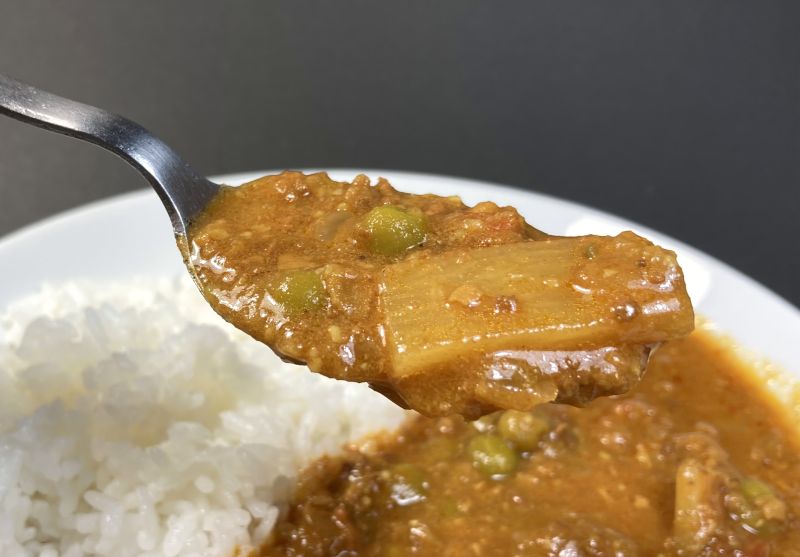 ハウスギャバン株式会社 印度風牛ひき肉のキーマカレー レストラン用 200gの具材紹介