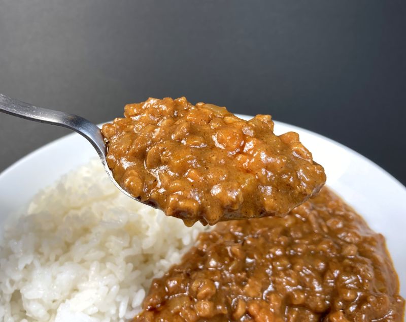 カゴメ株式会社 Plant Based 大豆ミートのキーマカレー 中辛の具材紹介
