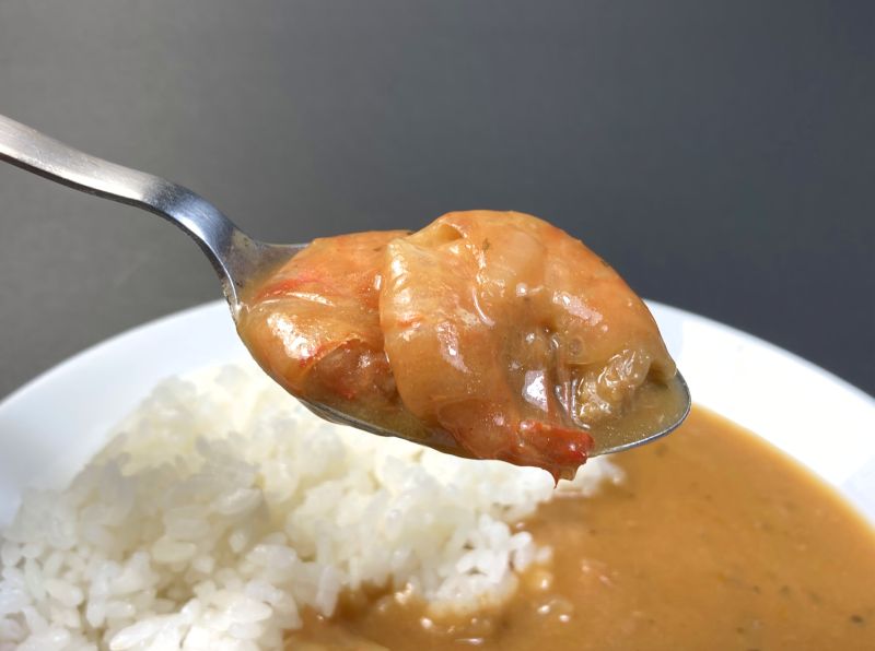 株式会社キャメル珈琲 スリランカ風 スパイシー 海老カレーの具材の海老