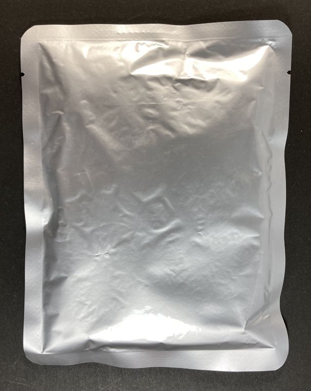 株式会社もへじ 紅ずわい蟹と海老のクリーミーカレーのパウチ裏側